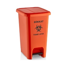 SLİM PEDALLI TIBBİ ATIK ÇÖP KOVASI 30 LT Turuncu