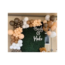 Pastel Çikolata Kahve Karamel Beyaz Ve Somon Balon Zinciri 100 Adet Mix