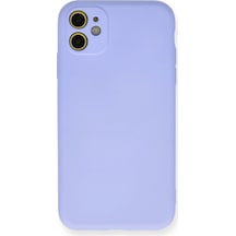 Newface - 450 - Apple iPhone Uyumlu 11 Kılıf Nano İçi Kadife Silikon - Novapazr - - Lila