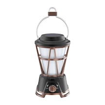 Mufunye Güneş Enerjili Siyah Led Kamp Feneri - Vintage Asılı Lambader, 180 Lumen, 6-140 Saat Süre, Çadır/hiking Için Siyah