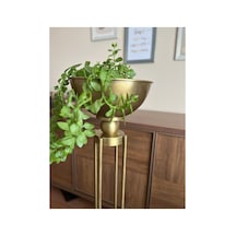 Eskitme Gold Metal Ayakli Kase Çiçeklik 30x102 Antik Gold - 600429756 Antik Gold - 600429756 Antik Gold