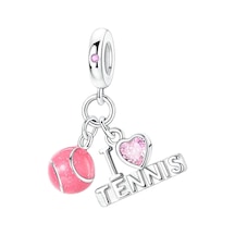 Tenis Sporunu Seviyorum Sallantılı Charm Gümüş