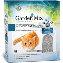 Garden Mix Aktif Karbonlu Kokusuz Topaklaşan Bentonit Kedi Kumu 6 L