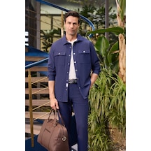 İmza Koyu Lacivert Esnek Yandan Cepli Casual Comfort Fit Jogger Pantolon 1003250117 Koyu Lacivert