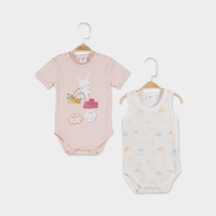 Çimpa Panolino 2'li Bebek Body 20756 Ekru - Pembe