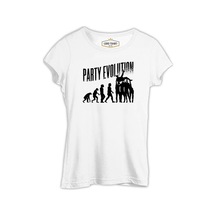 Party Evolution Beyaz Kadın Tshirt 001