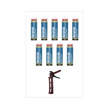 Soudal Silikonize Akrilik Mastik Beyaz 500gr 9adet+1 Adet Tabanca