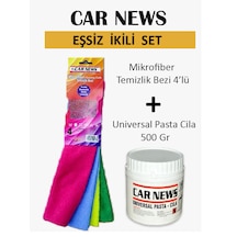 Car News Mikrofiber Temizlik Bezi 4 Adet Ve Universal Pasta Cila 500 Gr