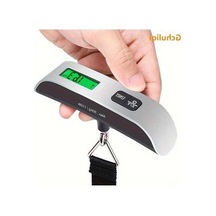 Fastbuy Simli 110lb 50kg Dijital Terazisi Portatif Valiz Seyahat El Tipi Asılı Lcd Ekranlı Havalimanı Pil Çalışan Tartım Aydı Simli