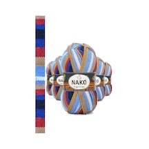 5 Adet Vega Stripe Premium Akrilik El Örgü İpi Yünü No: 82411 Çok Renkli