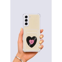 Samsung Galaxy Uyumlu S22 Kartlıklı Vinly Desenli Kılıf Mh-hs8685-4580