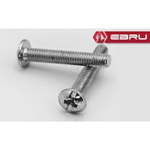 Ebru Yuvarlak Yıldız Başlı Rysb Kulp Vidası, Civata M4x30 - 500 Adet Standart