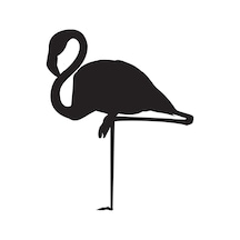 Folyo Sticker Flamingo 20cm Uzunluk Siyah