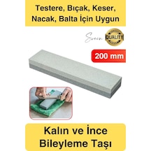 Premium Bıçak Bileme Taşı Çift Taraflı 200 Mm Kaba Ve İnce Dikdörtgen Biley Testere Nacak Satır