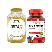 Flx Omega 3 Balık Yağı 90 Softgel & Nevfix Selenyum 200 Mcg 120