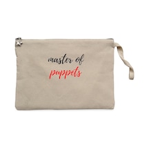 Metallica Master of Puppets Text Krem Clutch Cüzdan / El Çantası Krem