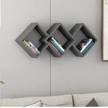 Bmdekor Duvar Rafı Venüs Antrasit