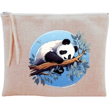 Sevimli Panda Baskılı Makyaj Çantası