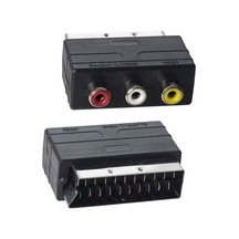 Scart Adaptör In Mini Scart Erkek-Rca Dişi Ara Adaptör