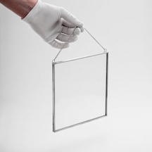 20x20cm Dikey Ve Yatay Gümüş Cam Duvar Askılı Fotoğraf Çerçevesi Kapaklı Dekoratif Yapımı