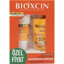 Bioxcin Kuru ve Normal Ciltler İçin Güneş Kremi SPF50+ 50 ML + Tüm Ciltler İçin Güneş Spreyi SP50+ 200 ML