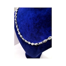 Omar Silver Unisex Gemici Arpa 6Mm Gümüş Kolye Zincir