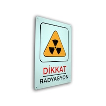 Metal İş Güvenliği Ve Uyarı Levhaları 25 36 Cm. Dikkat Radyasyon