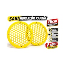 Sarı 16cm Hoparlör Kapağı - Sarı Kaliteli Plastik Midrange Hoparlör Kapak 16 Cm - 2 Adet