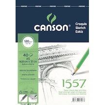 Canson 1557 Resim Ve Çizim Blok 120gr A5 40yp Üstten Spiralli Resim Defteri