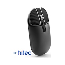 Schitec M203 Çift Modlu Taşınabilir Optik Kablosuz 2.4ghz Ve Bluetooth Bağlantılı Süper Sessiz Mouse Siyah 5g