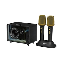 Lenyes S862 Su Geçirmez Mikrofonlu Çoklu Giriş Karaoke Bluetooth Hoparlör V5.3 120w Siyah