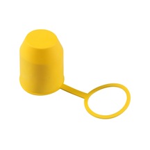 Sones 50mm Plastik Araba Kamyon Çekme Topu Kapağı Kapağı Çekme Bağlantısı Römork Çekme Topu Koruması Sarı