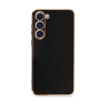 Ayrex Samsung Galaxy S23 Plus İçin Kılıf Olive Plated Siyah Galaxy S23 Plus İle Uyumlu Kılıf - Siyah Diğer