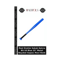 Özel Üretim Sokak Hatıra Bs-10 Blue 25" Metal Beyzbol Sopası Mavi Renk