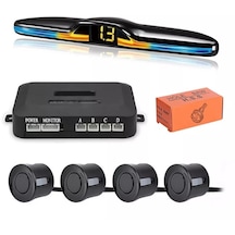 Renk Değiştiren Ekranlı Araç Park Sensörü Sesli 22mm Siyah Ps01