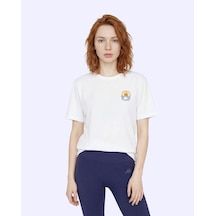 Kappa Logo Edessa Kadın Beyaz Regular Tişört