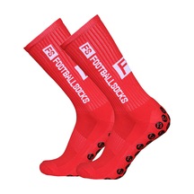 Kkq-cc Fitilli Uzun Futbol Çorapları-kırmızı