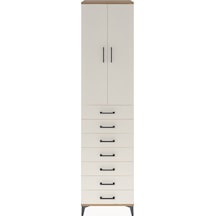 Hyperion Dolap 3 Raflı 7 Çekmeceli 2 Kapaklı 60x44x243 Çam-ay... Çam
