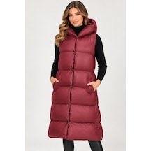 Z9734 Dewberry Xexese Bayan Yelek-düz Bordo
