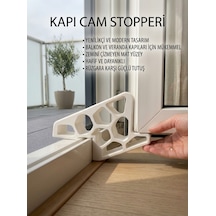 Kapı Sabitleyici Stoper / Rüzgar Önleyici Cam Tutucu - Beyaz