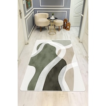 Modern Desenli Dijital Baskı Kaymaz Taban Halı H0222 Renkli