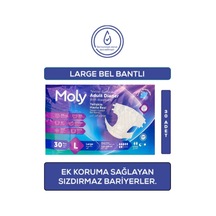 Moly Bel Bantlı Hasta Bezi 7 Damla L 8 x 30'lu