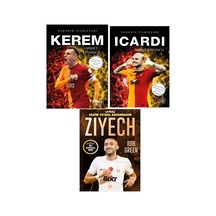 Sahanın Yıldızları Kerem - Muslera - İcardi Büyük Poster Sticker Futbolcu Kartı Hediyeli 3 Kitap