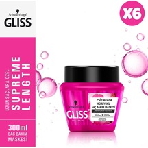Gliss Supreme Length - Koruyucu 2'si 1 Arada Maske 300 Ml X6 Adet