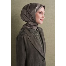 Armine Sura İpek Eşarp 2026-2027 - Sonbahar Kış-asm9618 Vizon