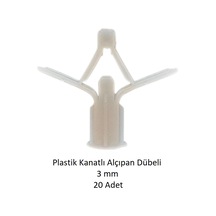 Plastik Kanatlı Alçıpan Dübeli 3 Mm, 20 Adet