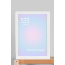 Angel No 333 Support Çerçeveli Tablo Melek Sayıları Destek Dayanak Aura Enerji Renkleri