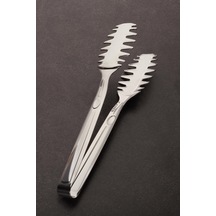 Çelik Servis Makarna Maşası - 24 Cm Çelik Gri