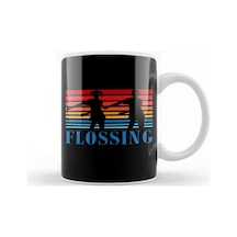 Flossing Sihouette Kids 80s Sunset Kupa Bardak Porselen Karışık