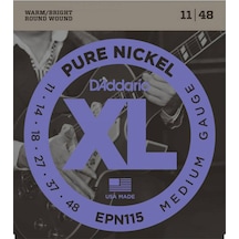 D'addario Epn115 Pure Nickel Blues/Jazz Rock Takım Tel Elektro Git